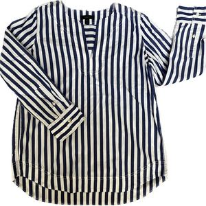 J. Crew blue & white tunic top (Petite)
